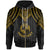 Tonga Custom Zip up Hoodie Polynesian Armor Style Gold Unisex Gold - Polynesian Pride