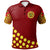 Tonga Custom Polo Shirt Tonga High School TapaTribal Pattern LT10 Red Yellow - Polynesian Pride