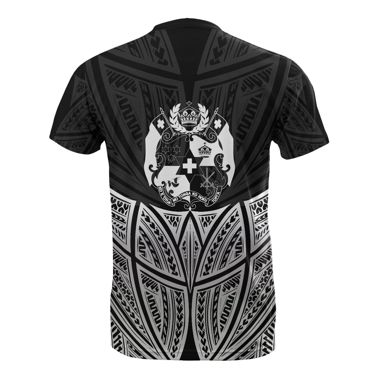 Tonga Polynesian Custom T Shirt Black Pride Map and Seal - Polynesian Pride