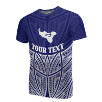 Tonga Polynesian Custom T Shirt Blue Pride Map and Seal Unisex Blue - Polynesian Pride