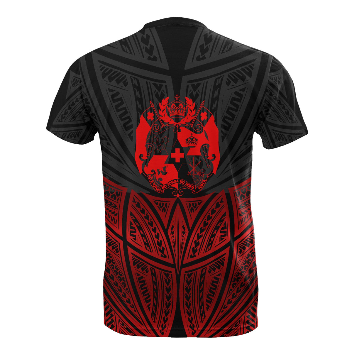 Tonga Polynesian Custom T Shirt Red Black Pride Map and Seal - Polynesian Pride