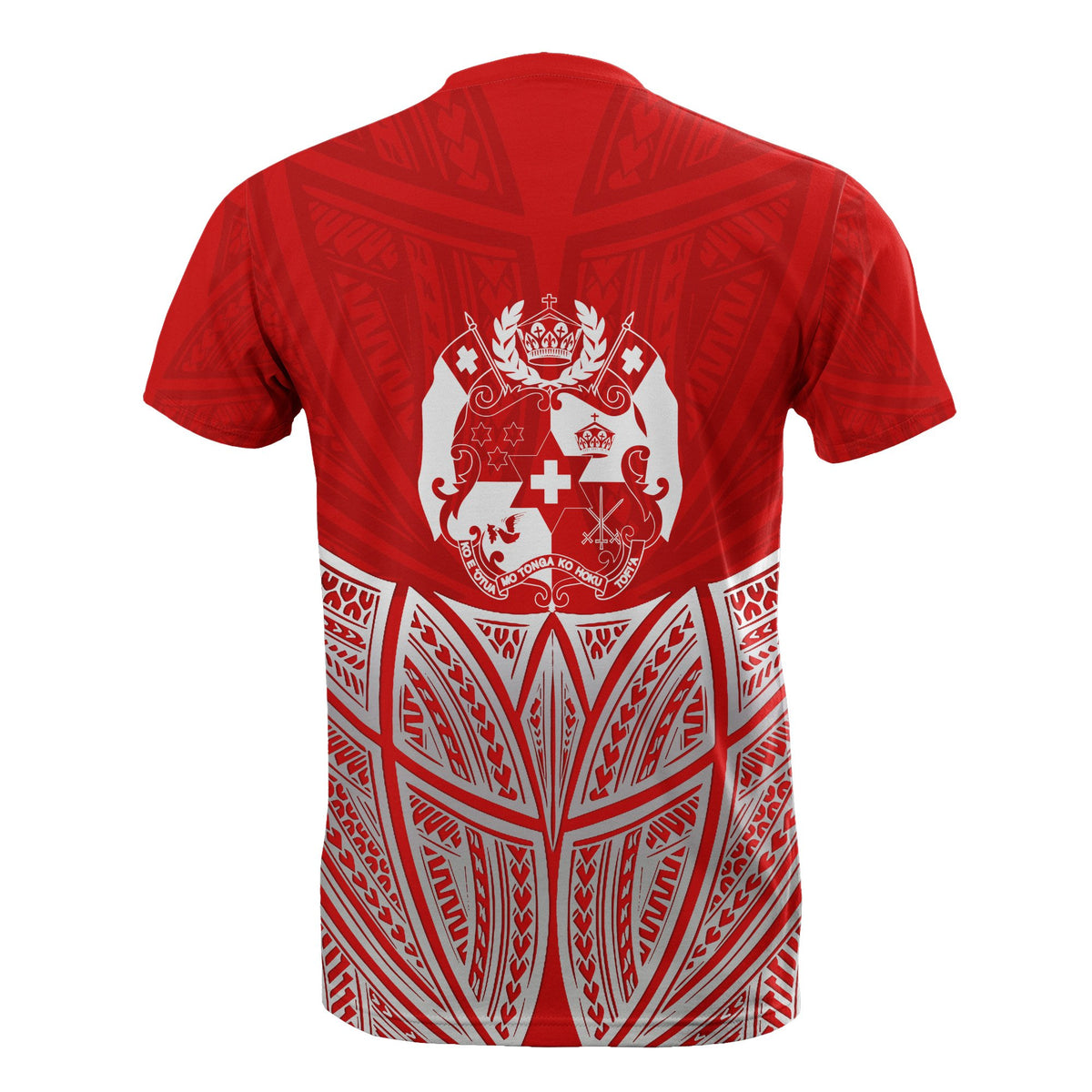 Tonga Polynesian Custom T Shirt Red Pride Map and Seal - Polynesian Pride