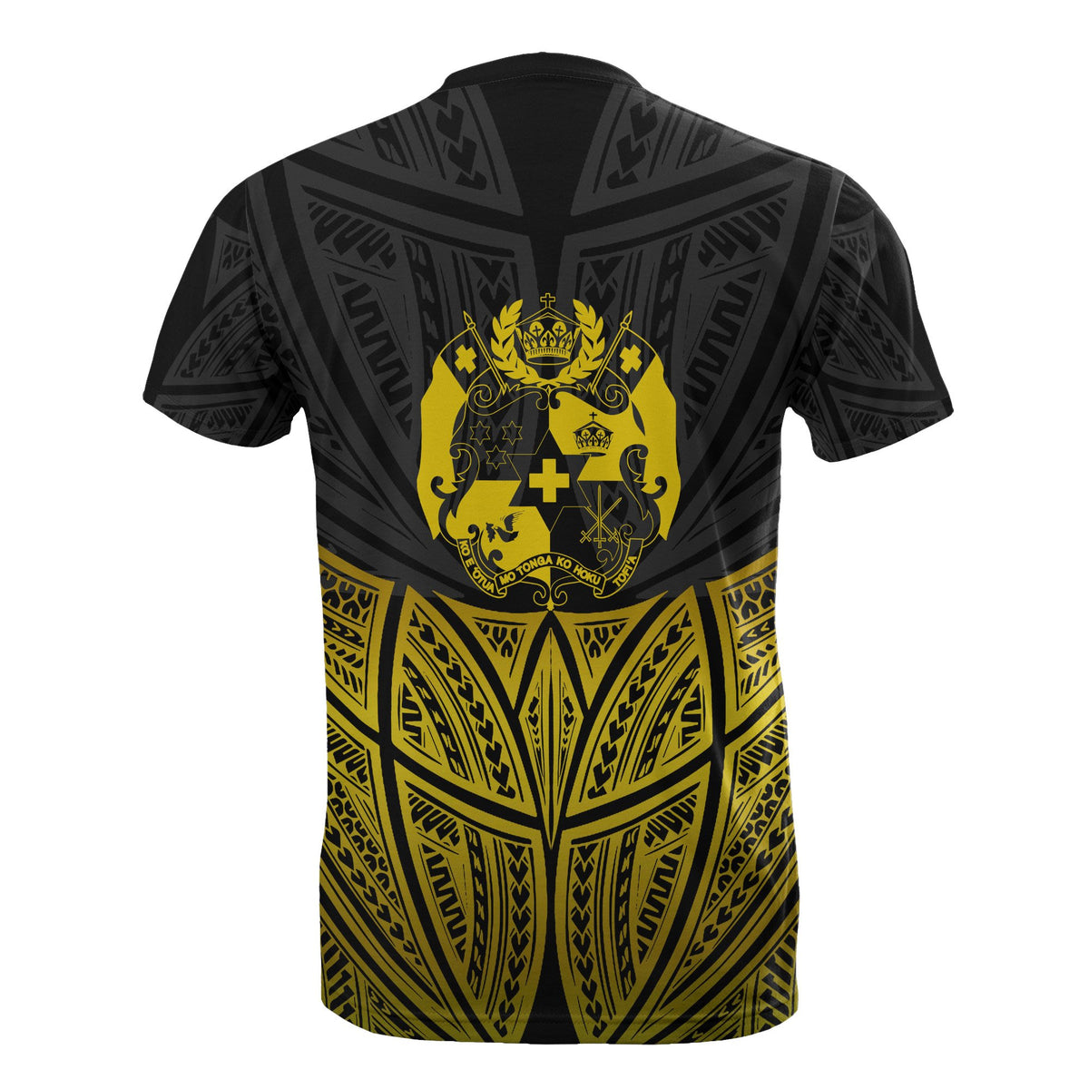 Tonga Polynesian T Shirt Gold Pride Map and Seal - Polynesian Pride