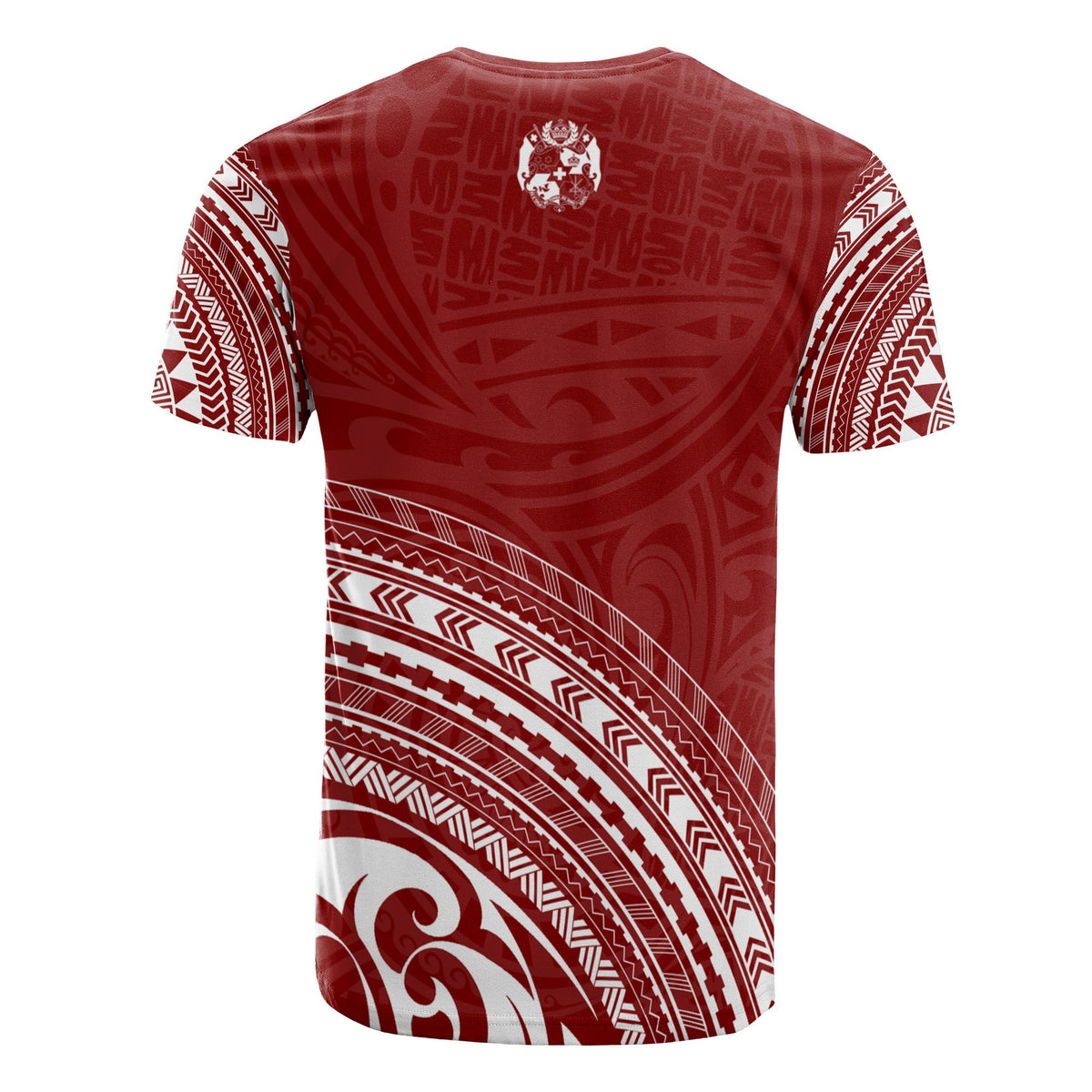 Tonga All Over T Shirt Tongan Coat of Arms Polynesian Tribal Red Version - Polynesian Pride
