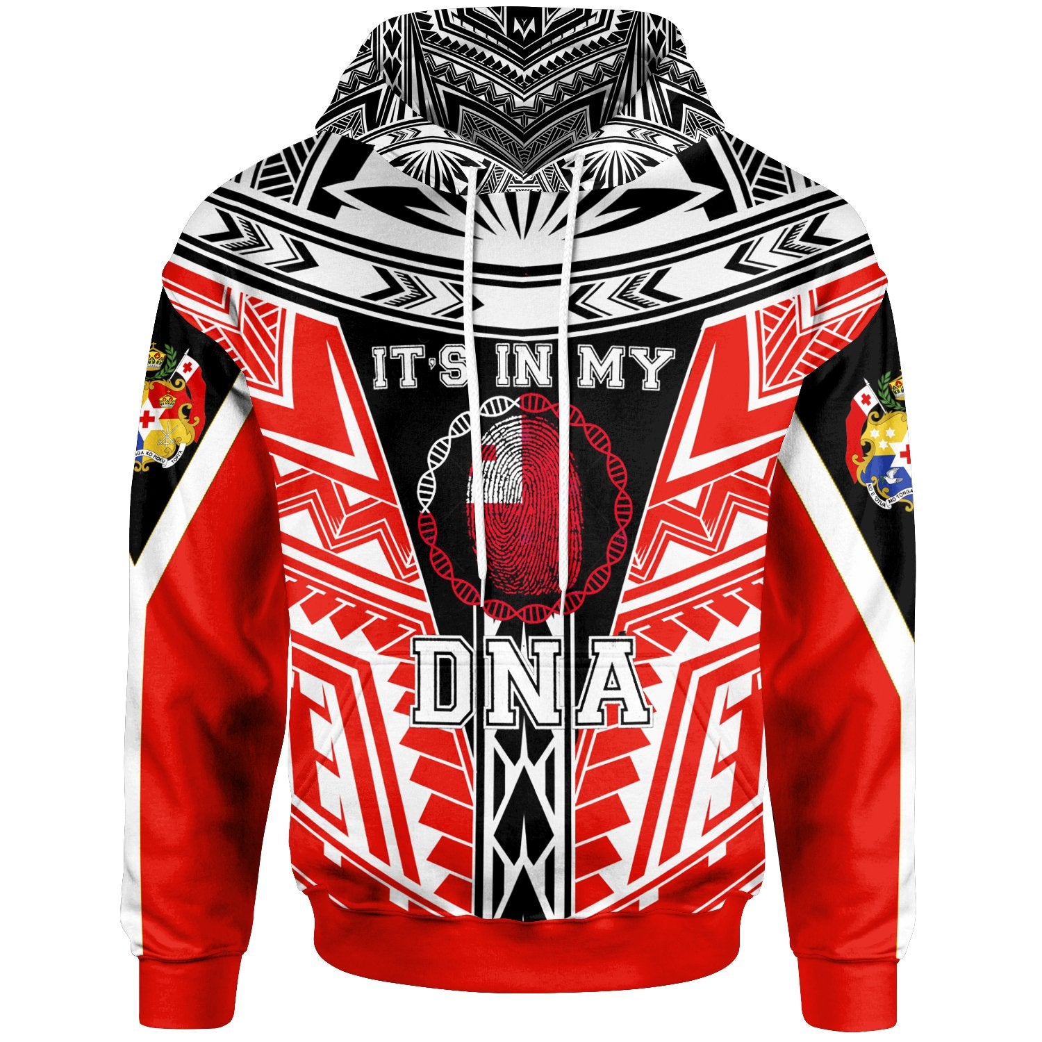 Tonga Hoodie Its In My DNA Red Color Unisex Red - Polynesian Pride