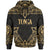 Tonga Hoodie Coat of rms With Patterns Gold Color Unisex Black - Polynesian Pride