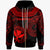 Hawaii Custom Zip up Hoodie Unique Serrated Texture Red Unisex Red - Polynesian Pride