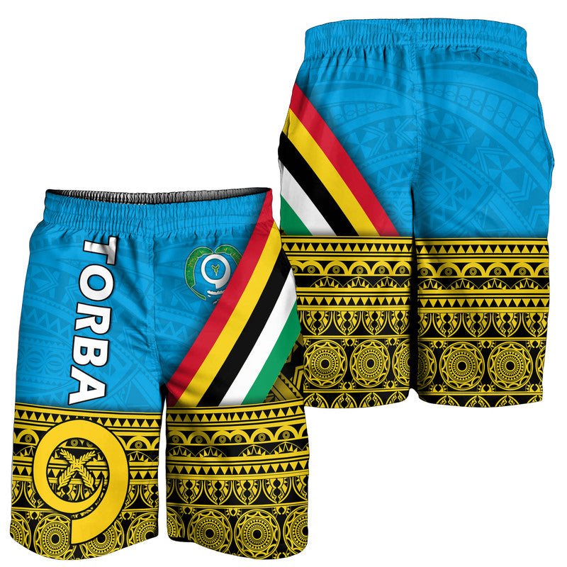 Vanuatu Torba Province Day Men Short Torba Flag Color Style LT9 Yellow - Polynesian Pride
