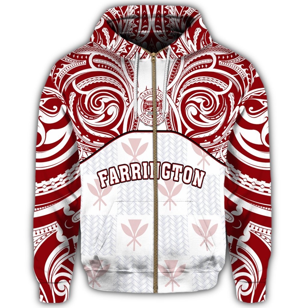 hawaiiZipper Hoodie Kanaka Farrington High School Zipper Hoodie Demodern Style - Polynesian Pride