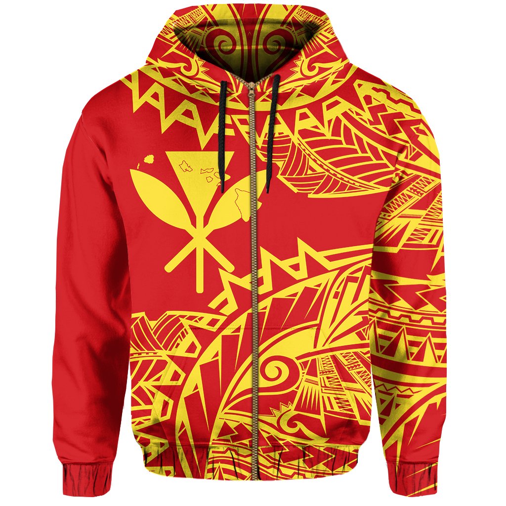 Kanaka Polynesian Zipper Hoodie Viva Style - Polynesian Pride