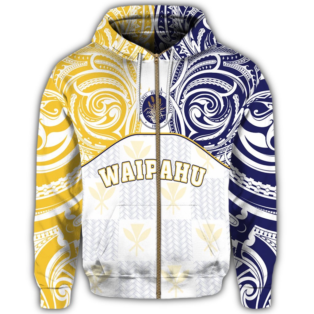 hawaiiZipper Hoodie Kanaka Waipahu High School Zipper Hoodie Demodern Style - Polynesian Pride