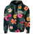 Custom Hawaii Hoodie Tribal Elements and Hibiscus Version LT9 Zip Hoodie Green - Polynesian Pride