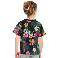 Hawaii T Shirt Tribal Elements and Hibiscus Version LT9 - Polynesian Pride