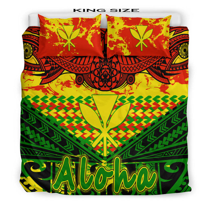 Hawaiian Tribal Kanaka Maoli Bedding Set Reggae Polynesian Version LT9 - Polynesian Pride