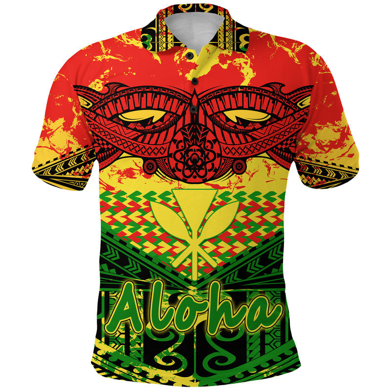 Hawaiian Tribal Kanaka Maoli Polo Shirt Reggae Polynesian Version LT9 Adult Reggae - Polynesian Pride