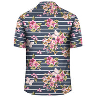 Tropical Butterfly Pink Hawaiian Shirt - Polynesian Pride