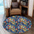 Tropical Buttterfly And Flower Round Carpet - AH Round Carpet Luxurious Plush - Polynesian Pride