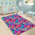 Tropical Exotic Leaves And Flowers On Geometrical Ornament Area Rug - AH - Polynesian Pride