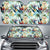 Tropical Flower, Plant And Leaf Pattern Hawaii Car Sun Shade Auto Sun Shade Universal Fit White - Polynesian Pride