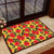 Tropical Flowers And Palm Leaves Hawaii Door Mat Door Mat Black - Polynesian Pride