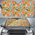 Tropical Flowers Hibiscus Pink Yellow Hawaii Car Sun Shade Auto Sun Shade Universal Fit Yellow - Polynesian Pride