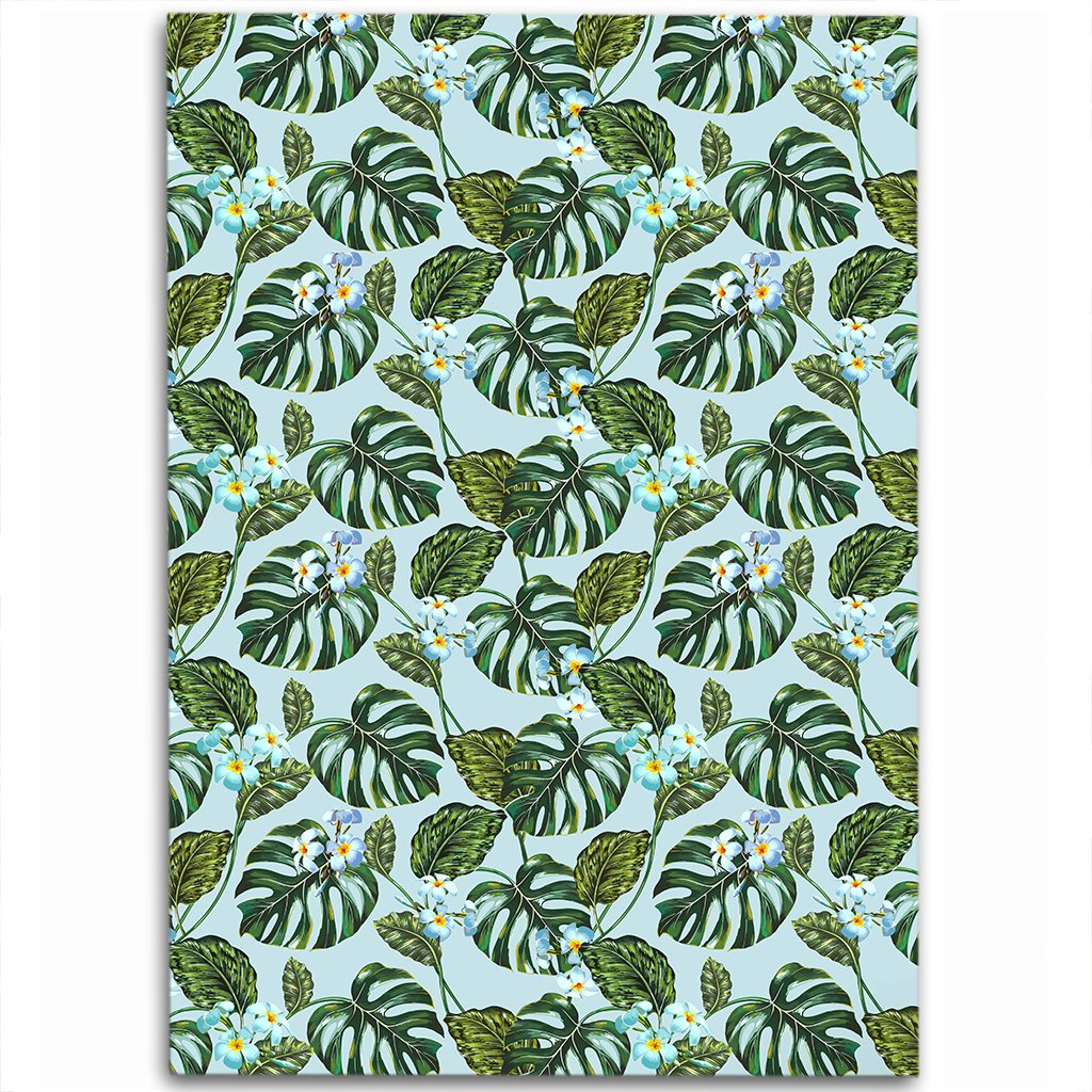 Tropical Flowers Monstera Leaf Area Rug - AH Luxurious - Polynesian Pride