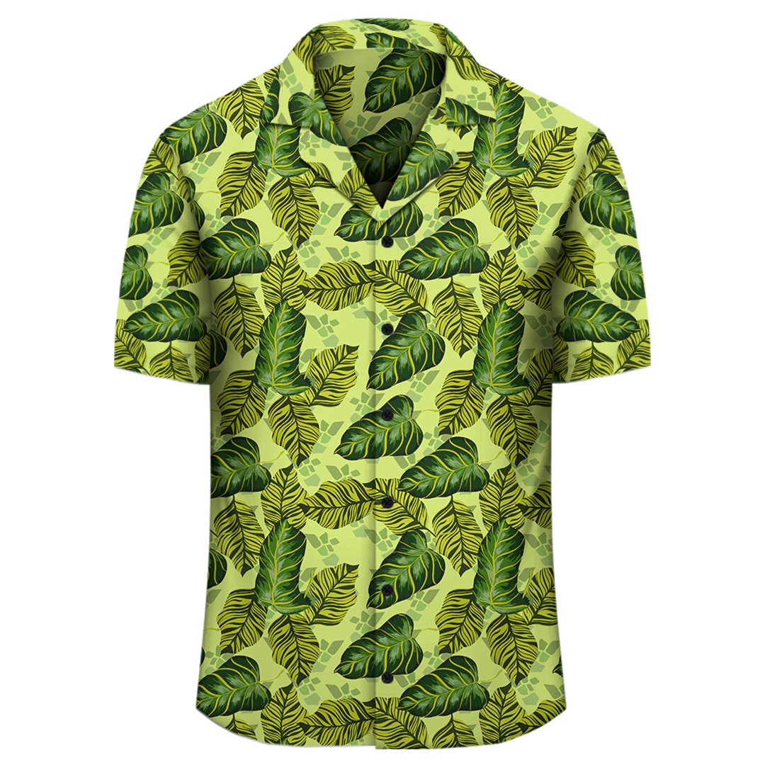 Tropical Green Hawaiian Shirt - Polynesian Pride