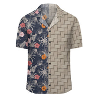 Tropical Grey Lauhala Moiety Hawaiian Shirt - Polynesian Pride