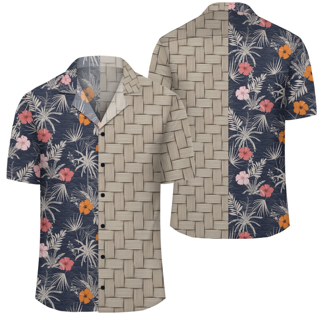 Tropical Grey Lauhala Moiety Hawaiian Shirt Unisex Art - Polynesian Pride