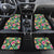 Tropical Hibiscus Banana Leafs Hawaii Car Floor Mats Turquoise One Size - Polynesian Pride