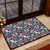 Tropical Hibiscus Red And Plumeria White Hawaii Door Mat Door Mat Black - Polynesian Pride