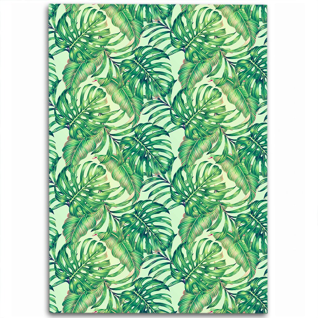 Tropical Leaves Jungle Monstera Leaf Area Rug - AH Luxurious - Polynesian Pride