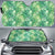 Tropical Leaves Jungle Monstera Leaf Hawaii Car Sun Shade Auto Sun Shade Universal Fit White - Polynesian Pride