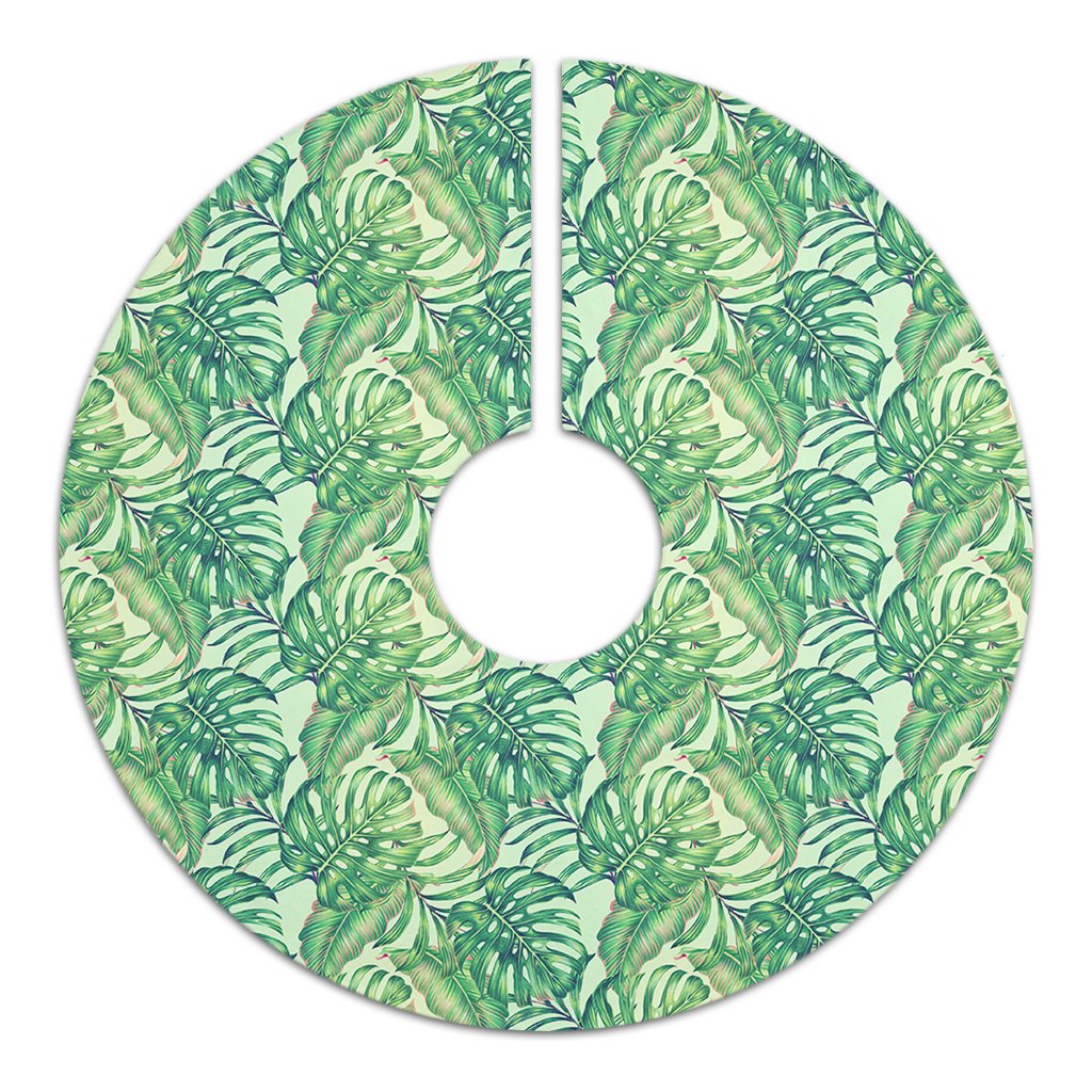 Tropical Leaves Jungle Monstera Leaf Tree Skirt - Polynesian Pride