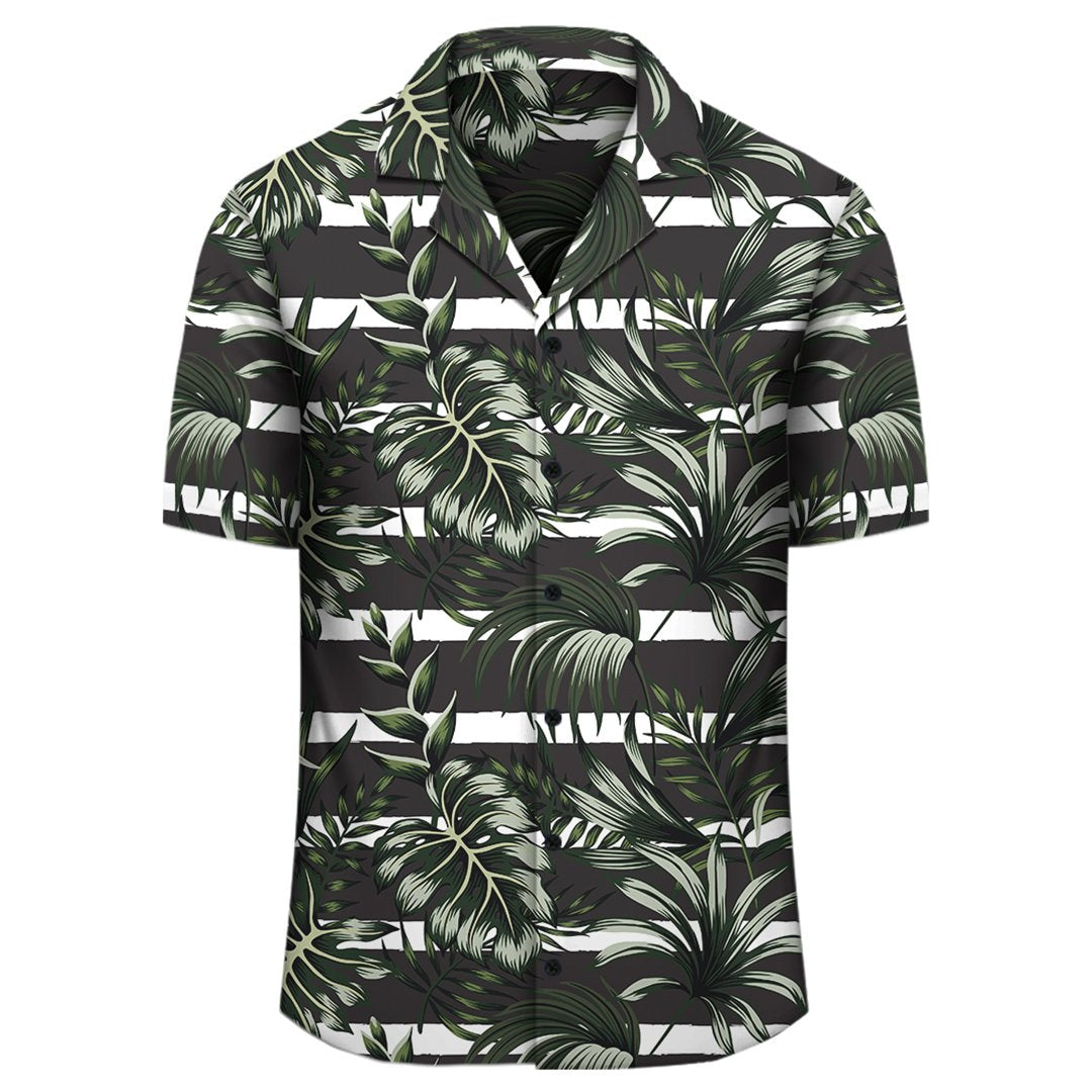 Tropical Line Patttern Hawaiian Shirt - Polynesian Pride