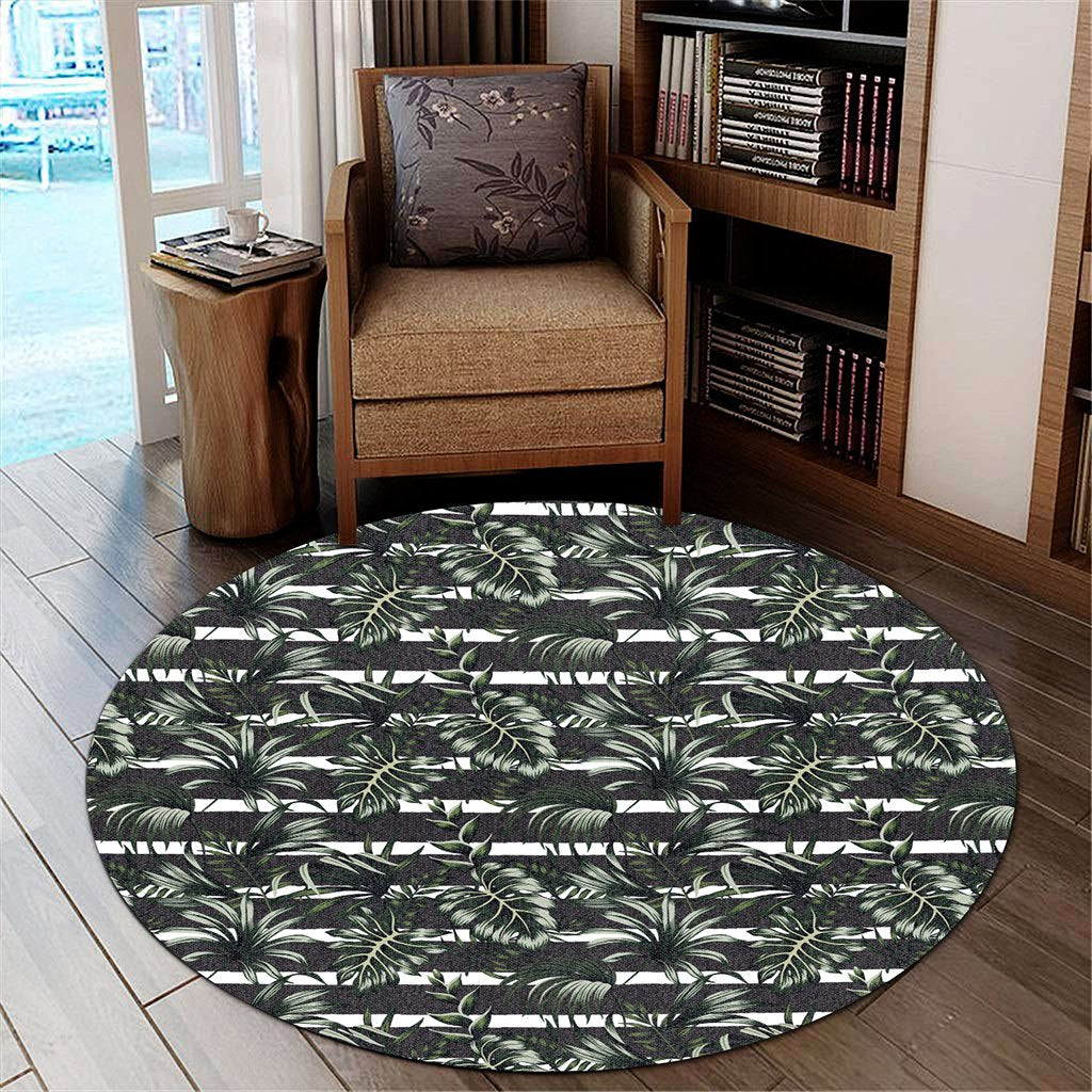 Tropical Line Patttern Round Carpet - AH Round Carpet Luxurious Plush - Polynesian Pride