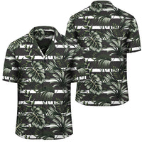 Tropical Line Patttern Hawaiian Shirt Unisex Black - Polynesian Pride