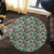 Tropical Monstera Leaf Green Mix Round Carpet - AH - Polynesian Pride