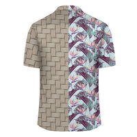 Tropical Monstera Leaf Lauhala Moiety Hawaiian Shirt - Polynesian Pride