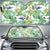 Tropical Orange Orchids Strelitzia Monstera Hawaii Car Sun Shade Auto Sun Shade Universal Fit White - Polynesian Pride