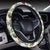 Tropical Palm Leaf White Hawaii Universal Steering Wheel Cover with Elastic Edge - Polynesian Pride