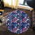 Tropical Palm Tree And Flower Round Carpet - AH - Polynesian Pride