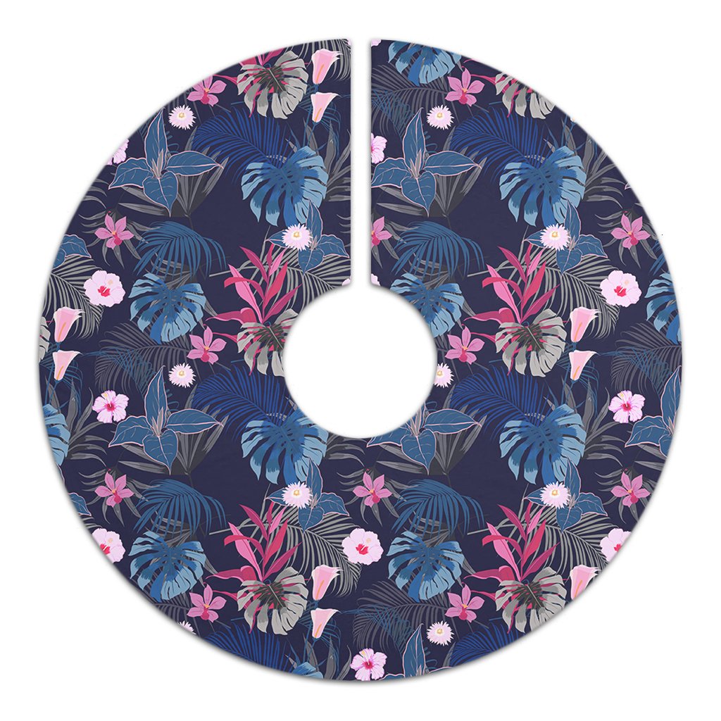 Tropical Palm Tree And Flower Tree Skirt - Polynesian Pride