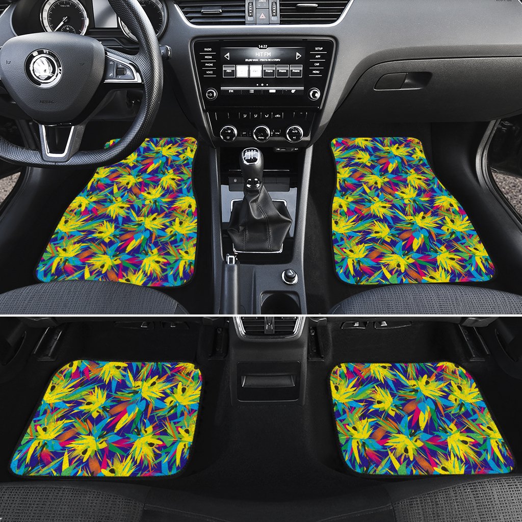 Tropical Pattern Mix Hawaii Car Floor Mats Turquoise One Size - Polynesian Pride