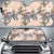 Tropical Pattern Pink Hawaii Car Sun Shade Auto Sun Shade Universal Fit White - Polynesian Pride