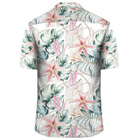 Tropical Pattern With Orchids Leaves And Gold Chains Hawaiian Shirt - Polynesian Pride