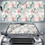 Tropical Pattern With Orchids Leaves And Gold Chains Hawaii Car Sun Shade Auto Sun Shade Universal Fit Gold - Polynesian Pride