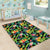 Tropical Pattern With Pineapples Palm Leaves And Flowers Area Rug - AH - Polynesian Pride