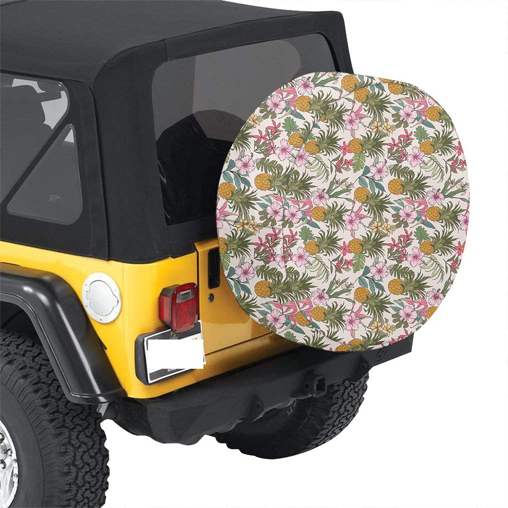 Tropical Pineaapple Hawaii Spare Tire Cover - Polynesian Pride