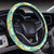 Tropical Plumeria Blue Hawaii Universal Steering Wheel Cover with Elastic Edge - Polynesian Pride